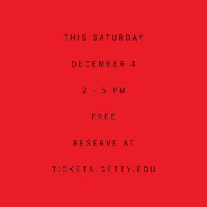 Julia Holter Instagram - This Saturday, December 4 in LA “Meaningless Work, Get To Work: Fluxus Scores at the Getty”

I’m happy to be a small part of this event Tashi Wada put together with Sarah Cooper at the Getty, will be performing John Cage’s “45’ for a Speaker”, as well as George Brecht’s “Motor Vehicle Sundown (Event)” among others 

The afternoon of events will include pieces by Simone Forti, Walter De Maria, George Brecht, Earle Brown, John Cage, Mieko Shiomi, Alison Knowles, Jackson Mac Low, Takehisa Kosugi, Terry Riley, and Dieter Roth, with performances by Simone Forti, Tashi Wada, Julia Holter, Corey Fogel, Luisa Muhr, Celia Hollander, Ezra Buchla, Phoebe Berglund, Andros Zins-Browne, and Dicky Bahto, among others.

Admission is free with a reservation. Further details here on the Getty’s website: https://www.getty.edu/visit/cal/events/ev_3377.html

“Meaningless work can contain all of the best qualities of old art forms such as painting, writing, etc. It can make you feel and think about yourself, the outside world, morality, reality, unconsciousness, nature, history, time, philosophy, nothing at all, politics, etc., without the limitations of the old art forms.”
—Walter De Maria, "Meaningless Work"