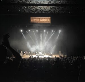 Julia Holter Instagram - playing songs past and future 🪐 @primavera_sound this week—Barcelona, Madrid, and Porto 🖖 w @devil_hoof on fretless, @beth_goodfellow on percussion and vocals, @tashiwada on synth and bagpipe, and @kennethjohngilmore doing sound

thanks @kennethjohngilmore for the photo capturing our special Barcelona audience
