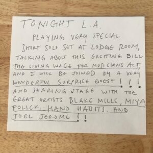Julia Holter Instagram - The Living Wage for Musicians Act is a big deal and would finally allow all performers, featured and non-featured, on recordings to be compensated fairly for streaming. Honored to join @blakemills @miyafolick @hand.habits and @joeljeromemusic at @lodgeroom in LA tonight to celebrate this act and spread awareness of it with @weareumaw who has put in so much work w @reprashida to make this bill happen 

I will be joined singing tonight with a SPECIAL SURPRISE GUEST 🪷

First few people to repost can each get a free ticket tonight 🌞 message me w your name 

Link to tickets in bio