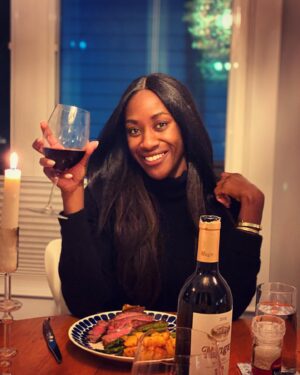 Julia Ioffe Instagram - When a good friend comes to town, you reward them with a steak dinner. This way, they are sure to return. 🥩🍷 #latergram