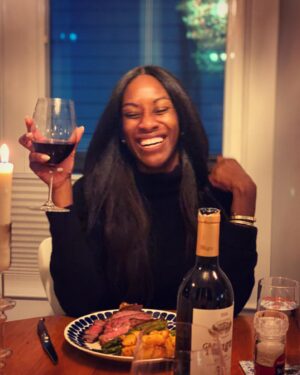 Julia Ioffe Instagram - When a good friend comes to town, you reward them with a steak dinner. This way, they are sure to return. 🥩🍷 #latergram