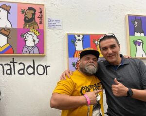 Julián Caicedo Instagram - Por acá compartiendo con uno de los mejores caricaturistas de nuestro país @matador000 
#laferiadelmillon