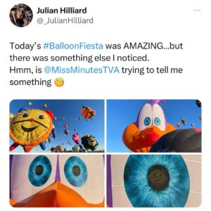 Julian Hilliard Instagram - Happy #Friyay the 13th!

Enjoyed seeing the ##balloonfiesta for the first time early this morning! If you ever get a chance, you have to check it out!🎈scroll to the end ⏰