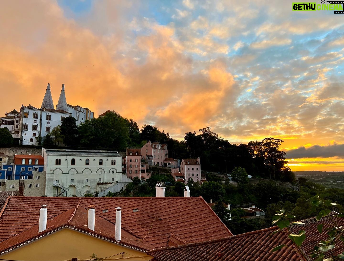 Juliana Dever - 1.7K Likes - View on our walk tonight. Sintra is magical ✨
.
We’ve been so busy in Portugal I haven’t had time to take a fancy photo for social.
.
So please enjoy this spontaneous slice of real life that my husband asked me to post and then “add him as a collaborator.”
.
Here ya go @seamuspatrickdever 😉.