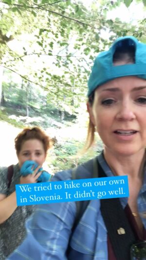 Juliana Dever Instagram - When you set off on a trail and that trail disappears 🤷🏻‍♀️. 

Have you ever gotten lost while hiking? 

#cleverdeverwherever #travelgoals #hikingfail #summerinslovenia