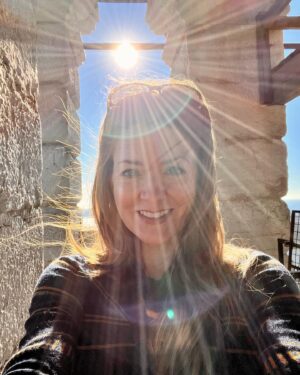 Juliana Dever Instagram - Accidental religious iconography activated 💫.
.

This is my new trading card photo. Please meet Saint Juliana patron saint of goats and pasta 🐐🍝
.
#icanseeyourhalo