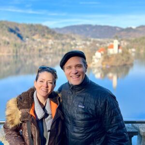 Juliana Dever Instagram - Ugh. We all have the one friend that looks amazing no matter what time of day or season it is.
.
Lake Freaking Bled, you gorgeous piece of nature. How are you always perfect?
.
Hubs and I are having some winter fun in Slovenia with my favorite Tina and her family. Can you believe this is Seamus’s first time here?!?
.
Also, the last picture of Špik mountain was taken as I stepped out of a restaurant at about 6pm. The moon was already full and illuminating the peaks. This is nightmode on my phone, handheld. I’m totally shocked at how crisp it is 🤯
.
#ifeelslovenia #wintertravel #visitslovenia #lakebled #lakebledslovenia
