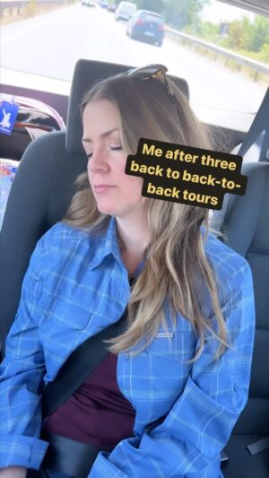 Juliana Dever Instagram - Let me know how Albania was, I slept through it 😴😂
.
Me on the daily in Albania after leading three tours and working through Portugal 🇵🇹 .
Poland 🇵🇱.
Georgia 🇬🇪.
Slovenia 🇸🇮.
For two months…
.
Been taking some time off to rest up, reflect, relax, and try to be present enough to make sure my next adventure isn’t a total blur 🫠.
.
I did take some video and photos of my time in #albania, I’ll post as soon as I wake up 😜
.
Thanks to BFF @rachelleahcohen for capturing me in my hibernating glory 🙌🏼