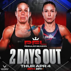 Juliana Velasquez Instagram - 2⃣𝗗𝗔𝗬𝗦 𝗢𝗨𝗧

The next chapter in the @iamgirlrilla and @juvelasquez rivalry gets written in the PFL SmartCage 

[ #PFLRegularSeason |Thursday , April 4th |10PM ET | 🎟️in bio]