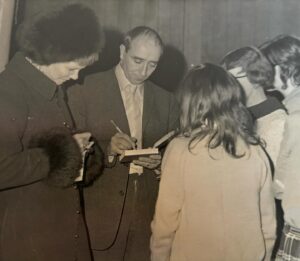 Julie Graham Instagram - It’s 40 years today since my mum died. I was 18. Although it was traumatic and painful, it also made me resilient, brave even. It wasn’t until years later that I realised she had already given me the tools to be able to cope with her loss.  We didn’t always have an easy relationship but I had a very happy, secure childhood and I know she loved me very much. It’s all that matters really. In the end. She was quite the character. Formidable, glamorous, witty, a great raconteur, fiercely political, a passionate socialist. She was on the board of our union Equity and was a staunch feminist. Her  reputation for speaking her mind and  refusing to put up with any bullshit were legendary which came as no surprise when I joined the profession and was frequently told stories about her exploits  which made me more proud of her. Her roots were firmly planted in the theatre, she was a staple in all the big variety circles in Scotland, a panto stalwart but towards the end of her career she worked with some of the best theatre companies playing more dramatic roles. These photos are her in full actress mode, she was a wonderful performer, very funny but had the chops for drama too. She played a character called Marylin Lynch in Scotland’s first soap opera set in Glasgow about the residents of a block of flats called High Living. STV unfortunately destroyed all the reels, an act of cultural vandalism in my mind,  so no footage exists. The first three photos are a still from the set, a publicity postcard and signing autographs with Phil McCall, her beloved on screen husband. The fourth , one of her first head shots. Then good fairy mode, unusual in that she always played the wicked queen/fairy/stepmother. One from a Play for Today. She certainly made her mark. My mama. Betty Gillin 1932-1984 🤍