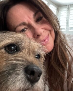 Julie Graham Instagram - Home. Dog. Happy.