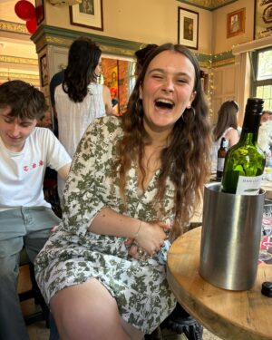 Julie Graham Instagram - Glorious day celebrating our wee Jeanie’s 18th. You deserve it all angel. So loved! Such a star. I really felt @claracatcat in the room. @john.c.marquez you have done a wonderful job. ❤️ What joy. @jeanieemmm @elsie.c.marquez ❤️ @michaelharwood68 @daviebroon55 family and pals 👑🥂💥❤️