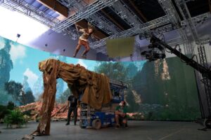 Julie Zhan Instagram - Got to experience virtual production at its finest. Can’t wait to show you more. And look out for  @orbitalvirtualstudios. They are changing the filmmaking game 🙌🏾
Photos/BTS: @luke.dejoras 
EP:  @thatdirectoraj  @mackdaddycope  @martin.orbtalvs
Producer :  @leahbakesapplepie
Writer/Director:  @donbitters
1st AD:  @hapkiden
Sparrowhawk:  @dancejujudance
Goliath (mocap): @gloriatsai
DP :  @fistfulloffilm 
Makeup:  @jallenfxbeauty
Gaffers :  @hunterlaizure (Prepro)  @bluehairmatty (Shoot)
Key Grips:  @cjcolace. (Prepro)  @lehrbear (Shoot)
1st AC:  @double_0_nothing
Key PA:  @the_whittwicky
PA:  @allenqstunts
MOCAP :  @jamescroak
Unreal :  @taylordaneross
Scorpion Crane:  @alexandre_nunez  @andremagulas
Head Tech :  @adam_hull  @theeesfool
Continuity:  @depollo
Optitrack:  @stephenstuntford
Stunt Director:  @mark_poletti
Stunt Coordinator: @maxhv85
Stunt Rigger :  @belieu_stunts
Stunt Rigger :  @pabloruffberganza
Art Director:  @rickrifledesign
Optico Lenses:  @ticovision @ticomae
Camera Support:  @otm_cameralighting  @rarebreeds
Camera:  @sonycine #virtualproduction #scifi