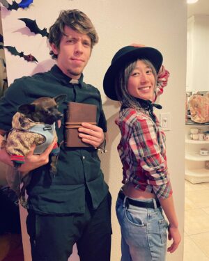 Julie Zhan Instagram - Reverse cowgirl, missionary, and doggy style. Happy Halloween 🎃