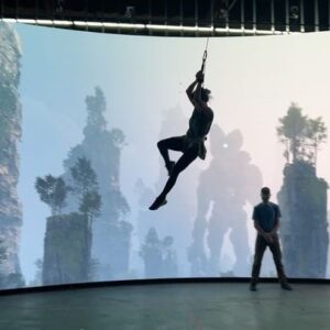 Julie Zhan Instagram - If these guys got a quarter for every time I cussed that day 🤣🤣🤣 cannot tell you how much FUN this was, especially with a bunch of talented kids at heart. Was I able to move the next day? Absolutely not. Would I do this all the time anyway? Fuck yeah. Thanks to this phenomenal stunt   rigging team: @maxhv85
@belieu_stunts @caitlinhutson 
@pabloruffberganza @mark_poletti @datnickkray @orbitalvirtualstudios #stunts #virtualproduction #wirework