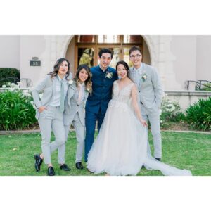 Julie Zhan Instagram - Our bro got married!!! @_bokehmon_ & @jungsoph are one of those couples who feel like Home when you’re around them. Like freshly baked cookies (probably because Sophia actually does bake most of the time I’m around her LOL). They complement each other in all the right ways and have shown me such a beautiful example of what love, commitment, nurture, honesty, and patience looks like. Congrats you two ❤️ #RideOrDie #SuitsAreSoMuchBetterThanDresses #AllWeddingsShouldHaveBoba #JayICantWaitToTrollYourChildren 

Dope suits by: @senestudio 
📸: @genkiviv