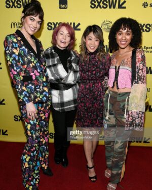 Julie Zhan Instagram - I’m still processing the magic of being in an entire theater of humans—from those I love to complete strangers—all laughing and crying together because we are connected by stories. Film, media, art.. that is what reminds us of our humanity and @jimbyrdcat did that with @shatterbelt in a way the world has never experienced before. He is not only brilliant, but one of the nicest and most down to earth human beings I’ve ever met. And the cast and crew came together, trusted in his courageous vision and gave it our all. The result was a true labor of love and teamwork by a group of misfits who have a burning desire to create. And boy, did we. Congrats to the entire Shatter Belt team. This is only the beginning 👏🏽🙌🏾👊🏽🎉🕺🏽🍎

@sxsw world premiere
👗👠: @bowmantheofficial
#sxsw