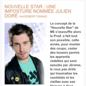 Julien Doré Instagram - 17 ans déjà … 👀 

#NouvelleStar2007