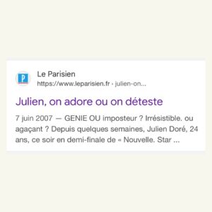 Julien Doré Instagram - 17 ans déjà … 👀 

#NouvelleStar2007