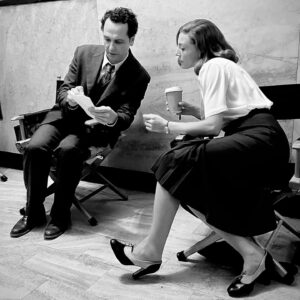 Juliet Rylance Instagram - Court prep ;-) 🌹🎼 Life in a Day. Perry Mason Season 2 now steaming on @hbomax 

📷 by our one and only @chalisromero ✨

#behindthescenes  #perrymason #season2