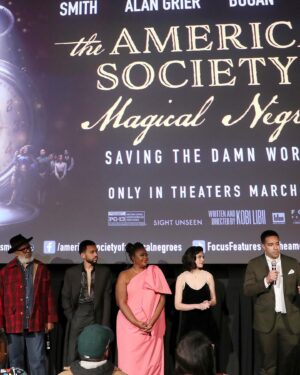 Justice Smith Instagram - it’s the film critics are calling “anti-Black” and “too preachy” all in the same breath! how fun! THE AMERICAN SOCIETY OF MAGICAL NEGROES IS OUT NOW!! GO SEE IT!! 🕰️🕰️🕰️🕰️🕰️

👔: @brandonmurphyco @bmcstudio 

styled by @mrmontyjackson 👑