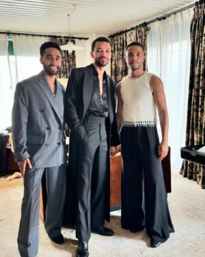 Justice Smith Instagram - it’s the film critics are calling “anti-Black” and “too preachy” all in the same breath! how fun! THE AMERICAN SOCIETY OF MAGICAL NEGROES IS OUT NOW!! GO SEE IT!! 🕰️🕰️🕰️🕰️🕰️

👔: @brandonmurphyco @bmcstudio 

styled by @mrmontyjackson 👑