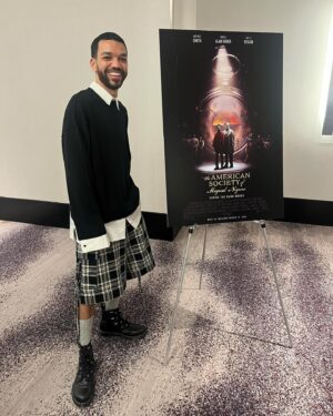 Justice Smith Instagram - guess who’s back next to this poster but now in atlanta!! 🌞🌞🌞

THE AMERICAN SOCIETY OF MAGICAL NEGROES IS OUT MARCH 15