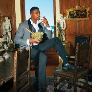 Justin Cornwell Instagram - In my Sunday best. 
#almondmilk #fruitloops #breakfastofchampions #watch #malibu #oceanfrontmansion #LA --
📸  @gavinbondphotography 👕 @styleitholmes
🛋️Ward Robinson

@berriworks
