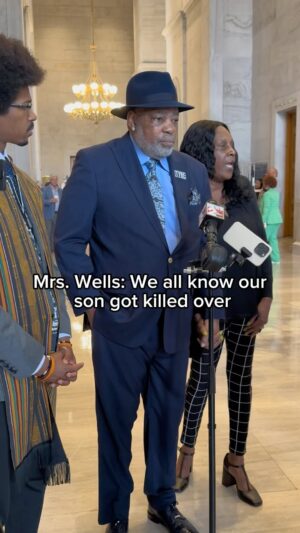 Justin J. Pearson Instagram - Thank you Mrs. and Mr. Wells for coming back to the Capitol today to advocate for your beautiful son Mr. Tyre Nichols. Senator Brent Taylor and Rep. John Gillespie has put up a terrible bill SB 2572 that will undo the ordinances that the Wells family worked so hard for to end pretexual stops in Memphis.