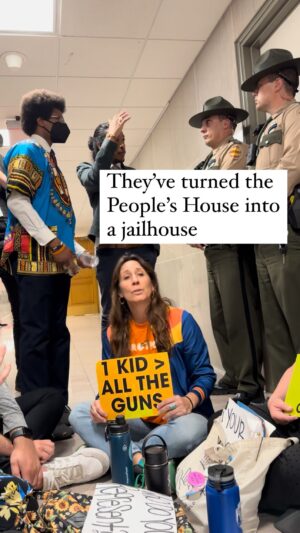 Justin J. Pearson Instagram - Shameful! Sexton is USING troopers and staff to enforce unjust rules. The gallery was cleared and our friend was arrested for doing nothing. Now, we are sitting outside a holding room waiting for them to release her.