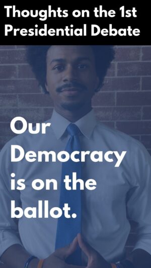Justin J. Pearson Instagram - After watching the presidential debate, it is even more clear that our Democracy is on the ballot this November. We must do everything we can to make sure trump doesn’t win. This means voting Democrat up and down the ballot, volunteering, and encouraging your friends and family to do the same. Come November, we MUST win—our Democracy is at stake! 

#presidentialdebate #biden #voteblue