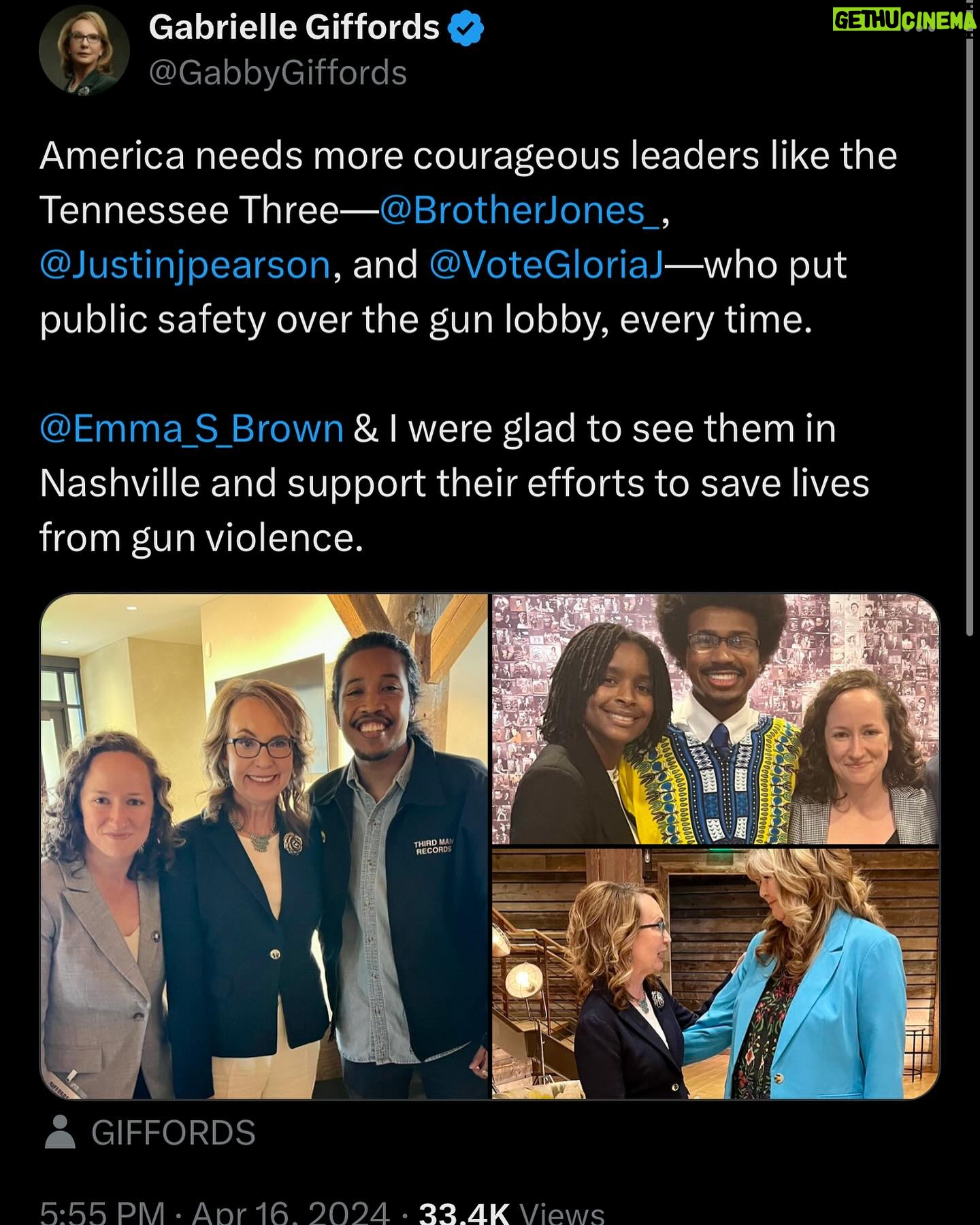 Justin J. Pearson - 3.7K Likes - It is encouraging to be in the company of incredible colleagues and friends who are working tirelessly to end the epidemic of gun violence. Thank you @gabbygiffords for your years of service and commitment to the Movement for Justice!
We MUST protect kids, NOT guns!