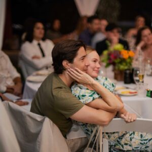 Justin Long Instagram - She is 40! 🥳💛🎂
She is also the best part of my day, everyday - even when we’re not together. She laughs with abandon. She makes me laugh the same - all the time. She sees beauty everywhere and in everyone. She thanks everyone - even when she’s suffering, she’s kind. She was grateful to the nurses while she was in true pain.  She is deeply compassionate and can’t hurt anyone but she can be a rascal. She loves to tease. She has the best softest lips I’ve ever kissed.  She loves beer and football more than I do (and I love beer and football). She is the strongest person I’ve ever known. She’s fiercely committed to the truth. She’s so fun to work with. She’s the most fun to do everything with.  She is genuinely curious about people and the world. She makes everything in my life better - all my favorite songs and movies, vacations and sunsets and Chinese food. 
She strives to be better but she’s the best person I know. She will do anything for her friends. She is so generous she makes my parents slightly uncomfortable around the holidays (she also makes the best cookies). She is the most beautiful human being I’ve ever seen. She is purely good. She will stand up to anyone who isn’t. She has true integrity and grit. She has, by far, my favorite smile. She is sitting next to me writing her own Instagram post that I know will be eloquent and funny and deeply honest - because she is all those things. She is going to write such a great inspiring book one day. She is my joy. She is my best friend. Happy Birthday HANSAAAY🎂🥳