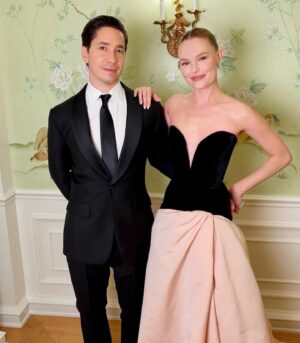 Justin Long Instagram - 1. After an unsuccessful audition to be @charlottetilbury’s newest hand model (they decided to just use a plastic mannequin which “looked more lifelike” than me), I was given the honor of…
2. Blowing the ceremonial @vanityfair conch to begin the festivities. 
3. I couldn’t stop creeping on @katebosworth 🤤😍
4. And I was so giddy that I got to keep  @charlottetilburyskincare after the talented @bridgetbragerhair applied some of it to my skin. 
5. We took some photos to practice because we realized we haven’t left the house in several months. 
6. We left the house! (Technically “Hotel room”… by the way, also huge thanks to @peninsulahotels) 
We had a blast. And we got to meet @theestallion! And hang with Bill Nighy!! And old friends @msmelanielynskey and @paulwdowns!! It was a fun night. Thanks for inviting us @vanityfair!!