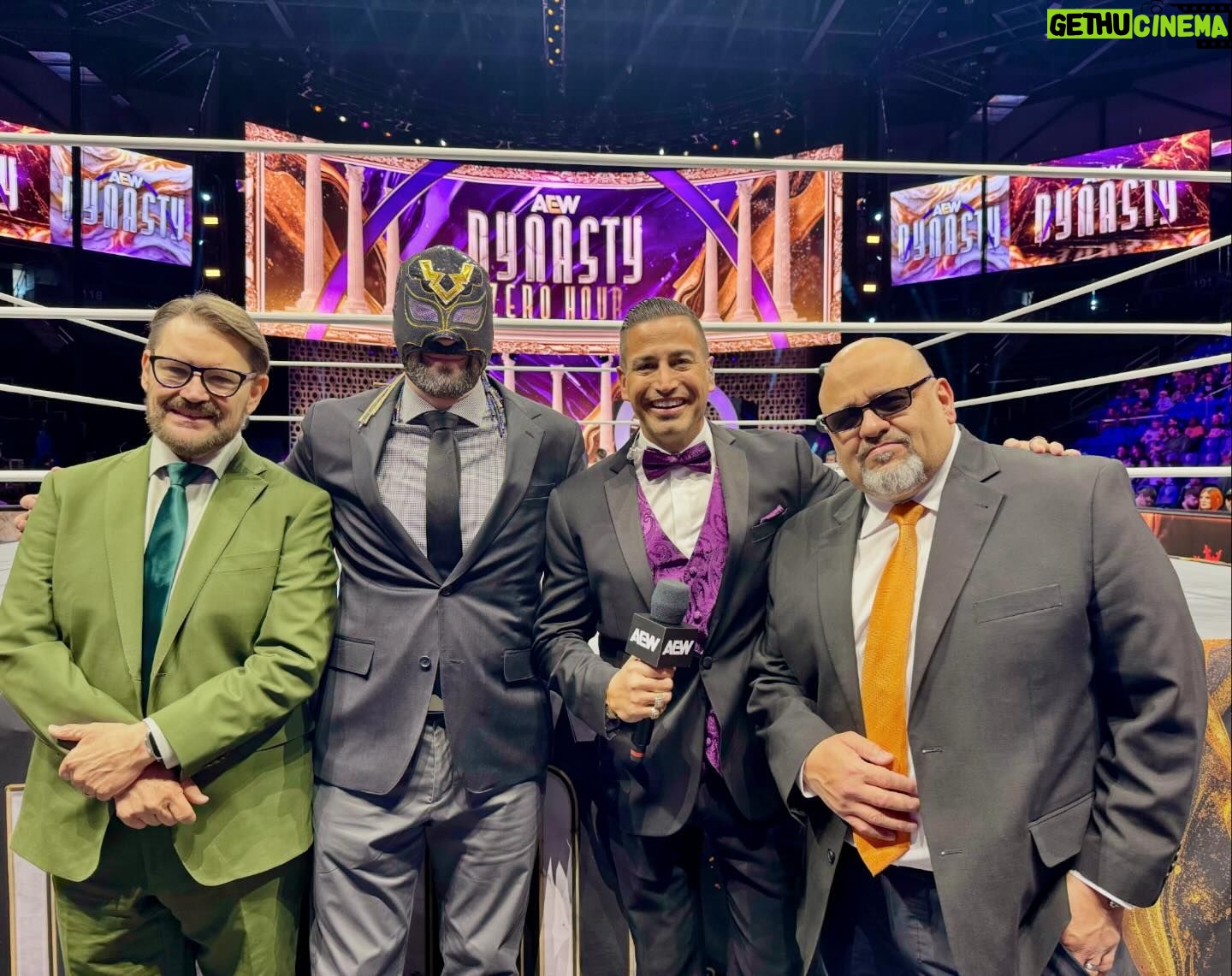 Justin Roberts - 1.8K Likes - While my drawing career began and ended at the age of 8 with Dynasty star @lindaevansofficial , my announcing career continues TONIGHT where I will announce the stars of #AEWDynasty with broadcast team members @tonyschiavone24 @shutupexcalibur @officialtaz13 and more! Tune in to @fitetv @bleacherreport etc right now for @aew Dynasty from St Louis!