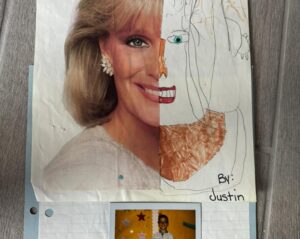 Justin Roberts Instagram - While my drawing career began and ended at the age of 8 with Dynasty star @lindaevansofficial , my announcing career continues TONIGHT where I will announce the stars of #AEWDynasty with broadcast team members @tonyschiavone24 @shutupexcalibur @officialtaz13 and more! Tune in to @fitetv @bleacherreport etc right now for @aew Dynasty from St Louis!