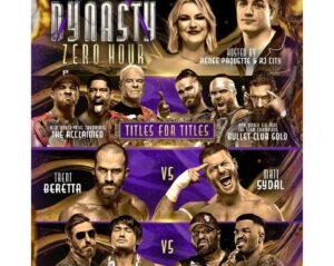 Justin Roberts Instagram - While my drawing career began and ended at the age of 8 with Dynasty star @lindaevansofficial , my announcing career continues TONIGHT where I will announce the stars of #AEWDynasty with broadcast team members @tonyschiavone24 @shutupexcalibur @officialtaz13 and more! Tune in to @fitetv @bleacherreport etc right now for @aew Dynasty from St Louis!