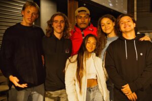Kai Lewins Instagram - A massive thank you to the powerhouses @lillianabowrey and @alisabowrey for organising the unofficial premiere of Surviving Summer. 
Held at the @thomassurfboards factory, it was the first time I got to watch the show with others around. The energy of the groms (and their parents) in the crowd made me fully realise we’d created something truly special. 
Since release, the worldwide support for this show has been monumental. 

I am unbelievably blessed to be a part of it. 

Photography by @walkandseemedia 

With thanks to
The entire cast and crew of surviving summer

@joannamwerner