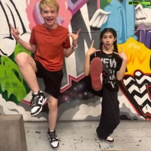 Kaido Lee Roberts Instagram - Kickin it w/ @nataliekopyan @mihrankstudios  Thx again @mihrank  #kickinit #mikey #kaido #dance #mihran #dancestudios #ladancestudios #losangeles #bestfriends #amazingpeople #hiphop #hiphopdance