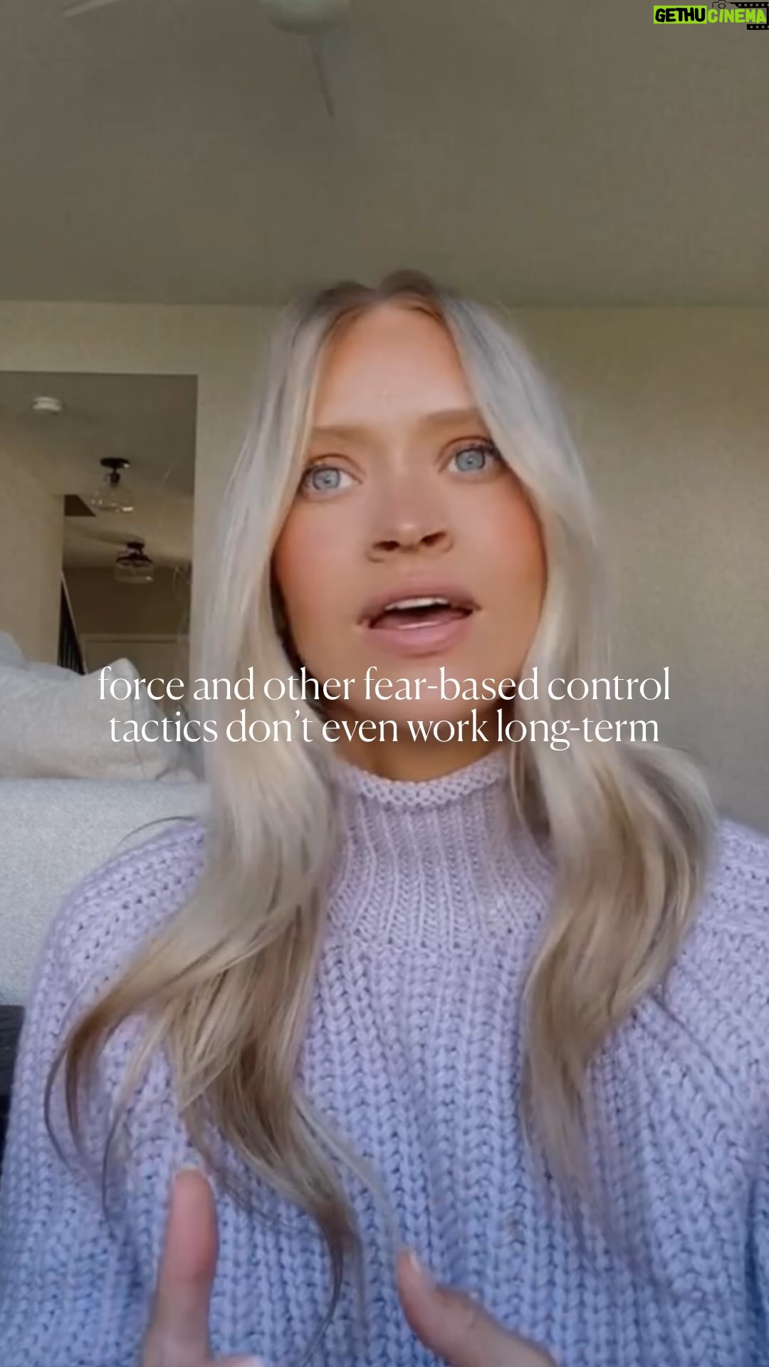Kaitlyn Sapp - 1.5K Likes - I get this neeeed we parents feel to have control— to exercise control, to be IN control…
We want to be good parents with good kids, but utilizing force and fear-based tactics only works against the relationship we have with our children, and therefore destroys the opportunity for real influence.
Connection, trust, security, and modeling healthy behavior is what will be most fruitful for you as a parent, and your child not only as a child— but teen, young adult and parent themselves one day. 🙏🏼