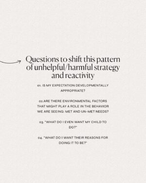Kaitlyn Sapp Instagram - Punishments sometimes seem like the only way! Big reactions on the surface seeeem like they’re *working* but they almost never actually help someone understand the moral reasoning behind the correction. 

Swipe for the questions I always ask myself when I think my children are in need of a “lesson” and let me know if they help you too ᵕ̈