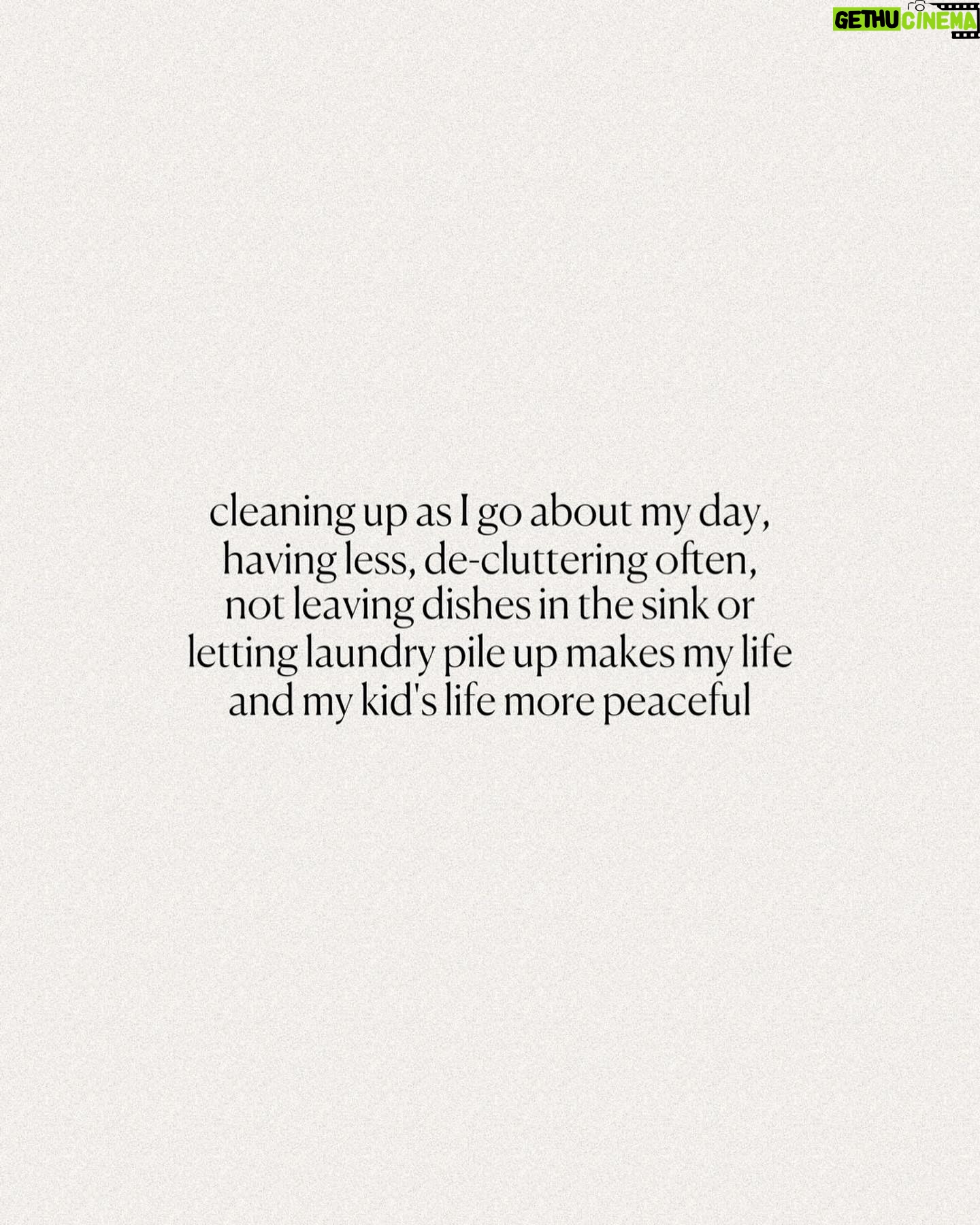 Kaitlyn Sapp - 35.8K Likes - There is so much research around the psychological benefits of a clean space. Just the mere act of tidying up makes all of us feeel different & I’ve seen this advice time and time again and thought… I’m a much better, happier, more peaceful and present mother when I do the exact opposite.
I included my mindset shift and things that genuinely help me in hopes that they’ll help someone else too, but as always would love to know what brings more peace into your daily life when it comes to this in the comments so we can all grow together. 🙏🏼