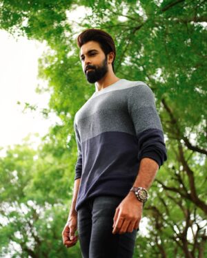 Kalyaan Dhev Instagram - This picture was clicked by my co-star, @annsheetal in between our shots. She just took 7mins and this is what it is! More are yet to come. Thank you much Ann!