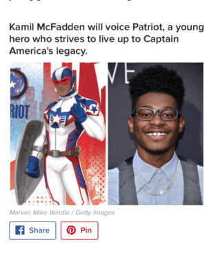 Kamil McFadden Instagram - I guess the cat's out of the bag! Blessed to be a part of this project. Coming 2018 #MarvelRising #LookMomImASuperhero