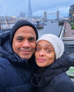 Kandyse McClure Instagram - You’re all the gift I need @claureinne. 

Peace on Earth and Goodwill toward All from our little family to yours 🕊️🎄❤️