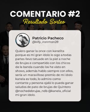 Kanela Instagram - Junto al equipo revisamos cada uno de los comentarios escritos por nuestra gente hermosa 💜 el problema esque aún no nos pudimos decidir por un ganador o ganadora. Así que queremos pedirle ayuda a nuestros seguidores y que nos ayuden a elegir quién merece ganar esta once junto a @kanela_oficial 💜😱🍽️

Escríbanos abajo ⬇️ que comentario fue su favorito y además deje su voto en la encuesta, esto nos ayudará a definir quién será el ganador o la ganadora 🥇 

A todos los que participaron y no quedaron seleccionados, no se preocupen tenemos en mente más concursos y dinámicas a través de nuestras redes 👀💜 así que atentos 🎃

#cumbialo🇨🇱🇨🇺🇨🇴🇧🇴🇦🇷🇦🇹🇩🇪🇨🇦🇪🇸🇺🇸🇪🇨🇵🇪🇺🇾🇻🇪🇲🇽 #nochedebrujas
