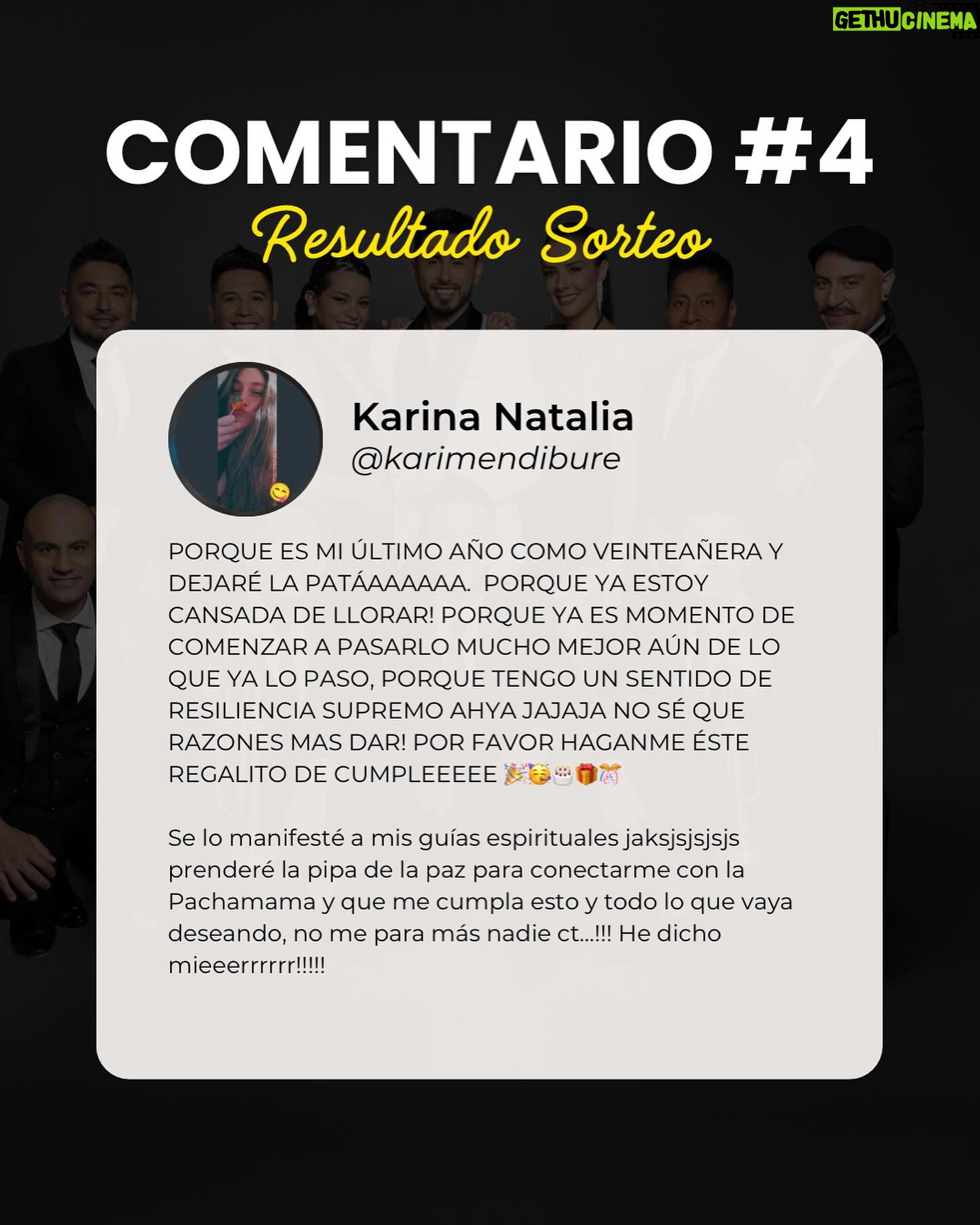 Kanela - 1.2K Likes - Junto al equipo revisamos cada uno de los comentarios escritos por nuestra gente hermosa 💜 el problema esque aún no nos pudimos decidir por un ganador o ganadora. Así que queremos pedirle ayuda a nuestros seguidores y que nos ayuden a elegir quién merece ganar esta once junto a @kanela_oficial 💜😱🍽️
Escríbanos abajo ⬇️ que comentario fue su favorito y además deje su voto en la encuesta, esto nos ayudará a definir quién será el ganador o la ganadora 🥇
A todos los que participaron y no quedaron seleccionados, no se preocupen tenemos en mente más concursos y dinámicas a través de nuestras redes 👀💜 así que atentos 🎃
#cumbialo🇨🇱🇨🇺🇨🇴🇧🇴🇦🇷🇦🇹🇩🇪🇨🇦🇪🇸🇺🇸🇪🇨🇵🇪🇺🇾🇻🇪🇲🇽 #nochedebrujas
