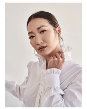 Kara Wang Instagram - Baby’s first cover!!! Could not be more honored to be the March cover for @gr8tmagazine ♥️ special thanks to Anthony at @kmgstudio for giving me the space to talk about my work, notably @thecalmbeyond which will be dropping VOD in North America on March 29th. 

Link in bio. 

Photographer: @higgsy_photography 
MUA: @annyk.makeup 
Hair: @ayanojhair 
Styling: @mrfabioimmediato 
Publicist: @charlene / @slatepr 
Words: @hwinnieful 
EIC: Anthony Vu Cao