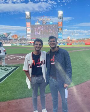 Karan Soni Instagram - @sfgiants thank you for having us for your @marvel night and for this dreamy custom jersey!! ⚾️🏟️🧢