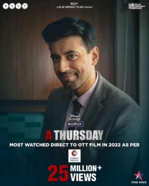 Karanvir Sharma Instagram - Woah ! 
This just happened. 
Kudos team ‘A Thursday’ 
A big Thank You to friends, fans and well wishers of @karanvirsharma 
.
.
.
.
.
.
.
.

Indeed, a class to remember! 
Thank you for so much ❤️ on #AThursday
Streaming now only on #DisneyPlusHotstarMultiplex 
#AThursdayOnHotstar

@behzu @yamigautam @nehadhupia @atulkulkarni_official @mayasarao #DimpleKapadia @ronnie.screwvala @premnathrajagopalan @alobo2112 @pashanjal @hasanainhooda @rsvpmovies @bluemonkey_film @disneyplushotstar 
.
.
.
.
.
.
.
.
.
#athursday #karanvirsharma #disney #disneyplus #hotstar #bollywood #crimethrillers #thriller #thrillers #ott #movies